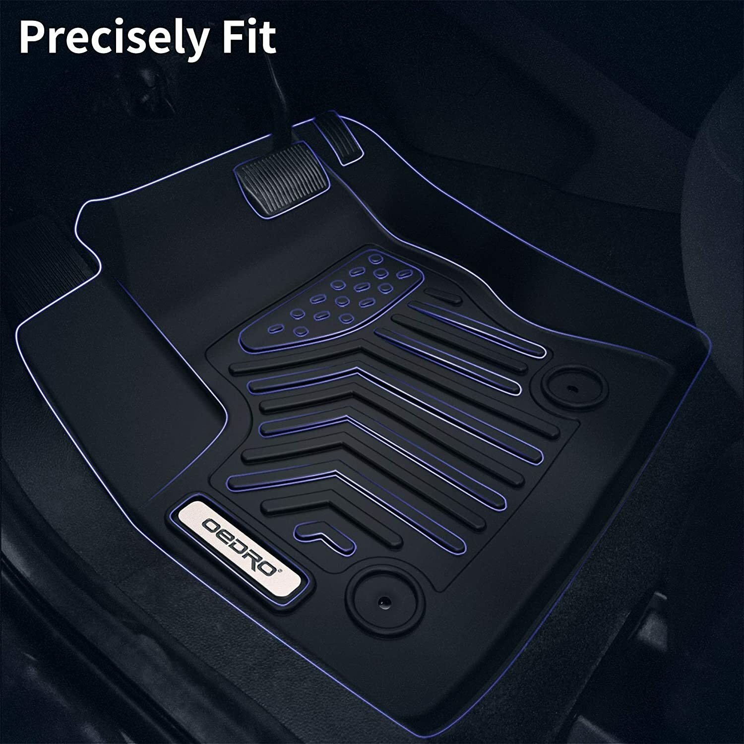 OEDRO Floor Mats for 2019-2024 Dodge Ram 1500 Crew Cab All Weather TPE Liners