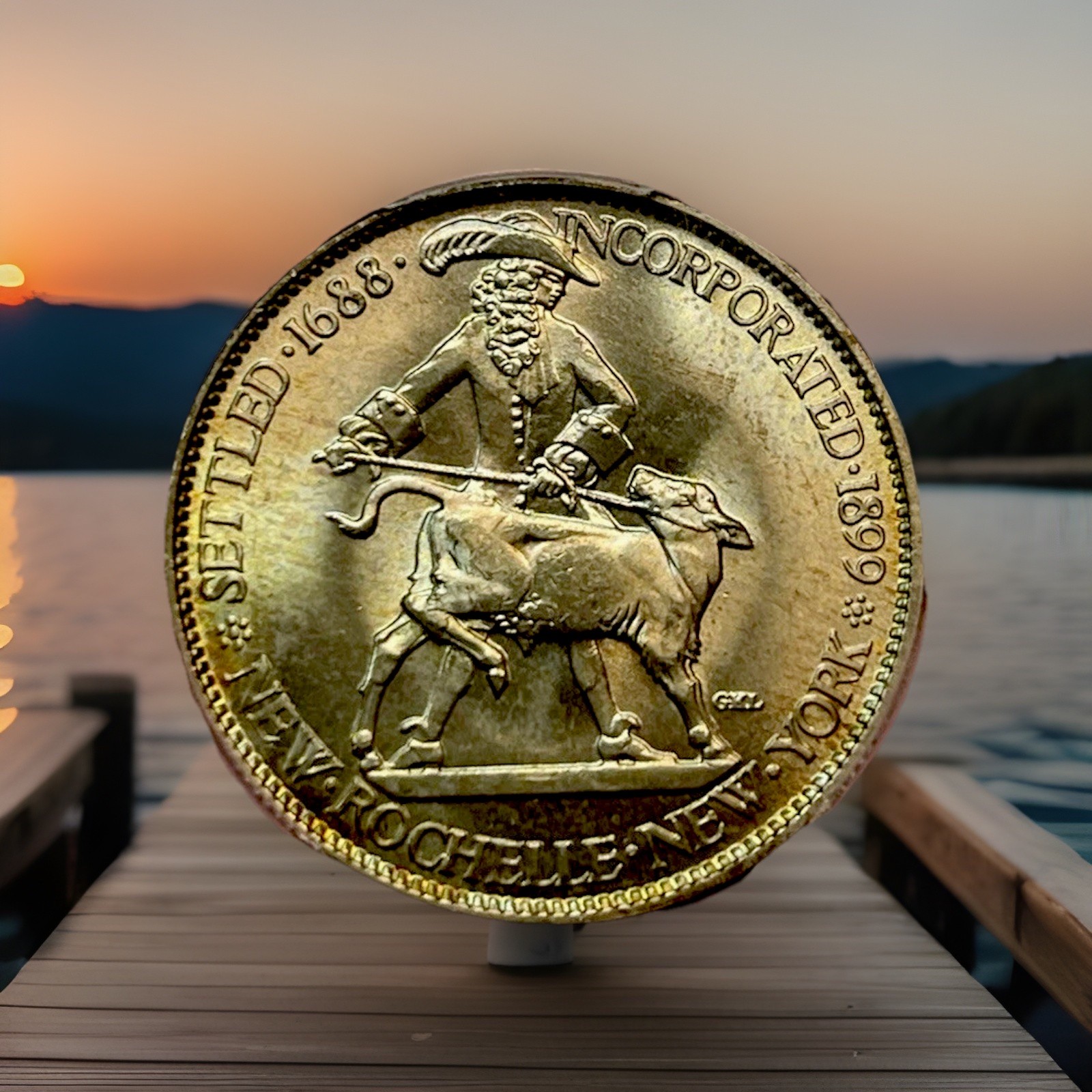 1938 PCGS MS65 New Rochelle Commemorative Half Dollar