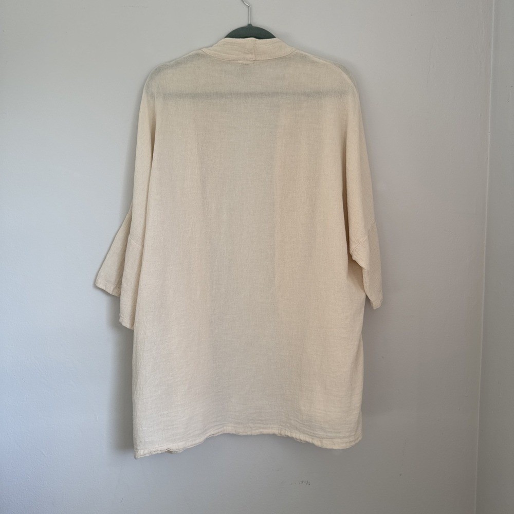 Manta Del Lago Kimono Oatmeal Jacket Women Large With Pockets