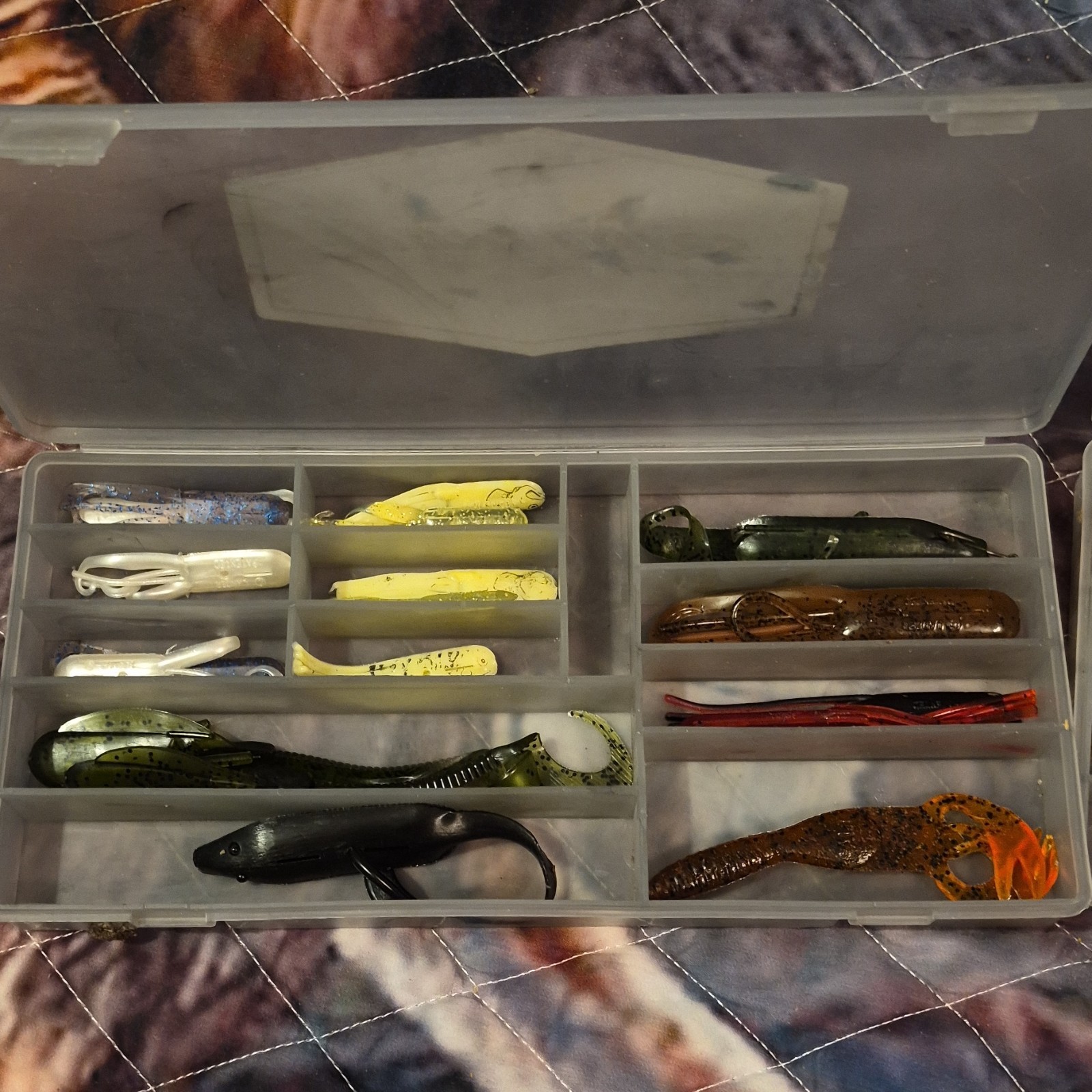 Mixed Lot Fishing Baits Soft Hard Plastic Jig All Freshwater 2 Tackle Boxes