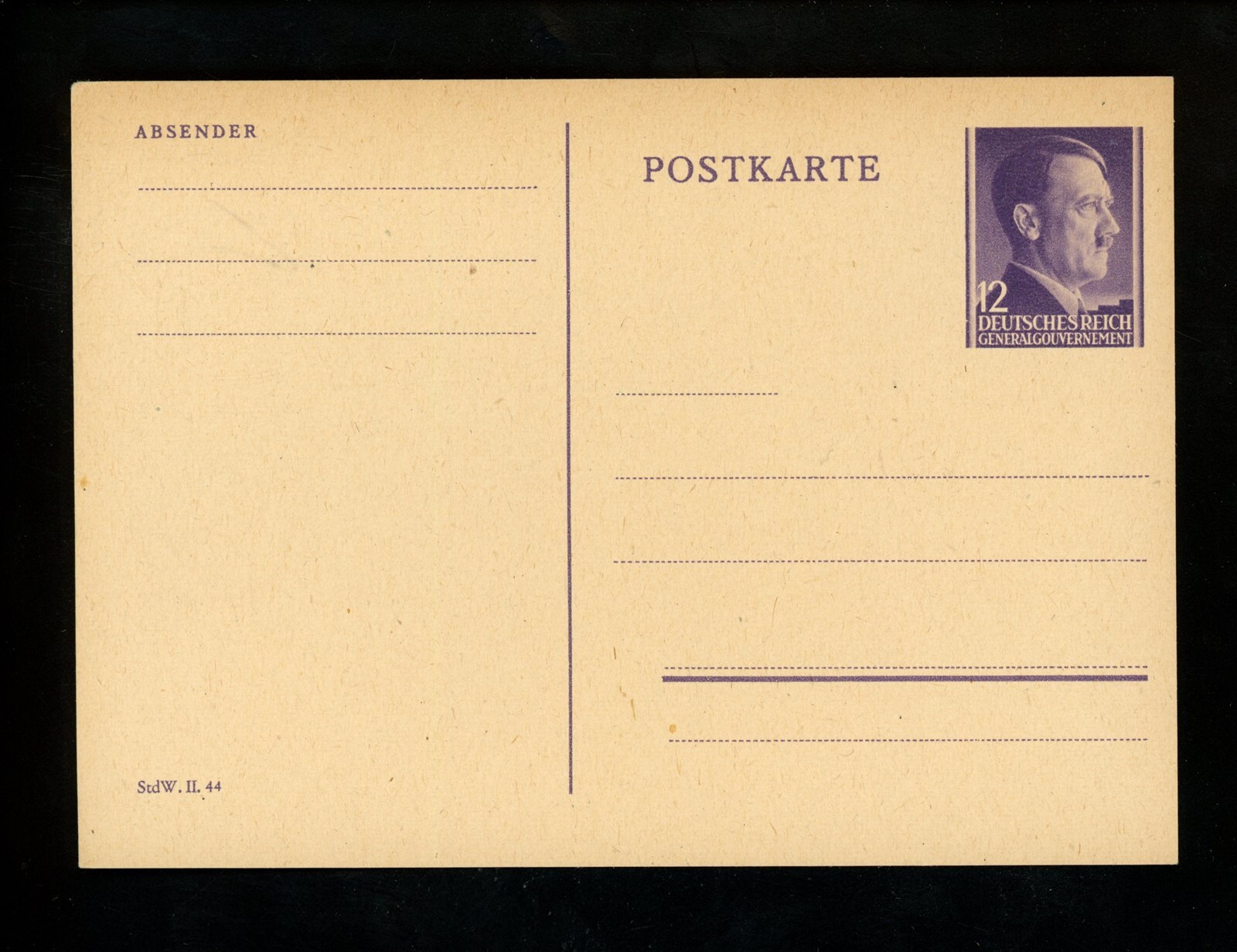 Postal Stationery Germany H&G #I61 Military Occupation Card 1944 Poland