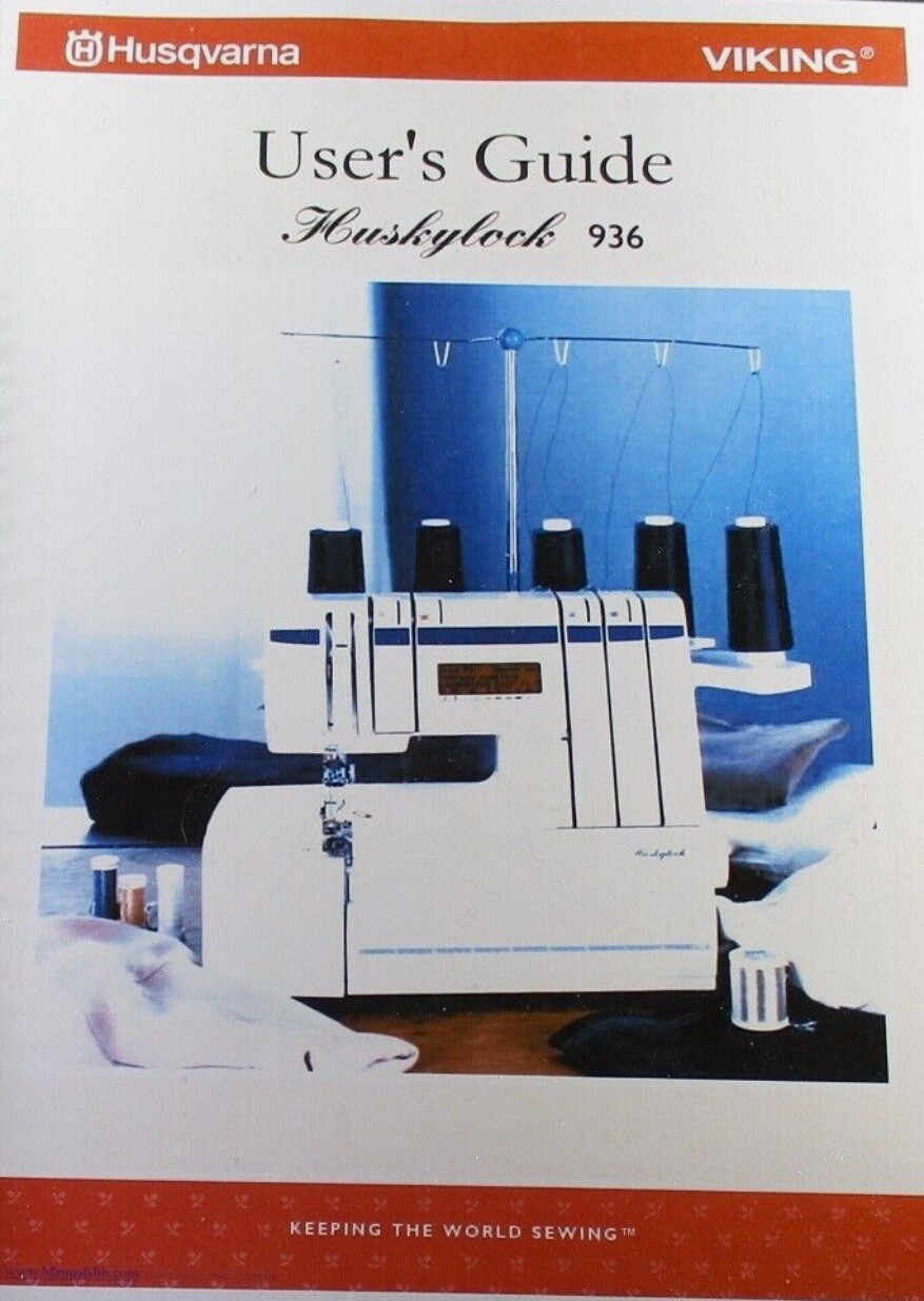 Husqvarna Viking Huskylock 936 Manual Instruction w/ Protective Covers!