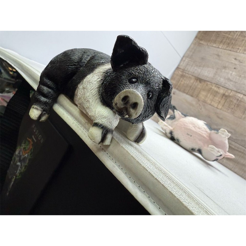 Gerson Farmhouse Pig Figurines Set of 5 Rustic Country Decor Multicolor