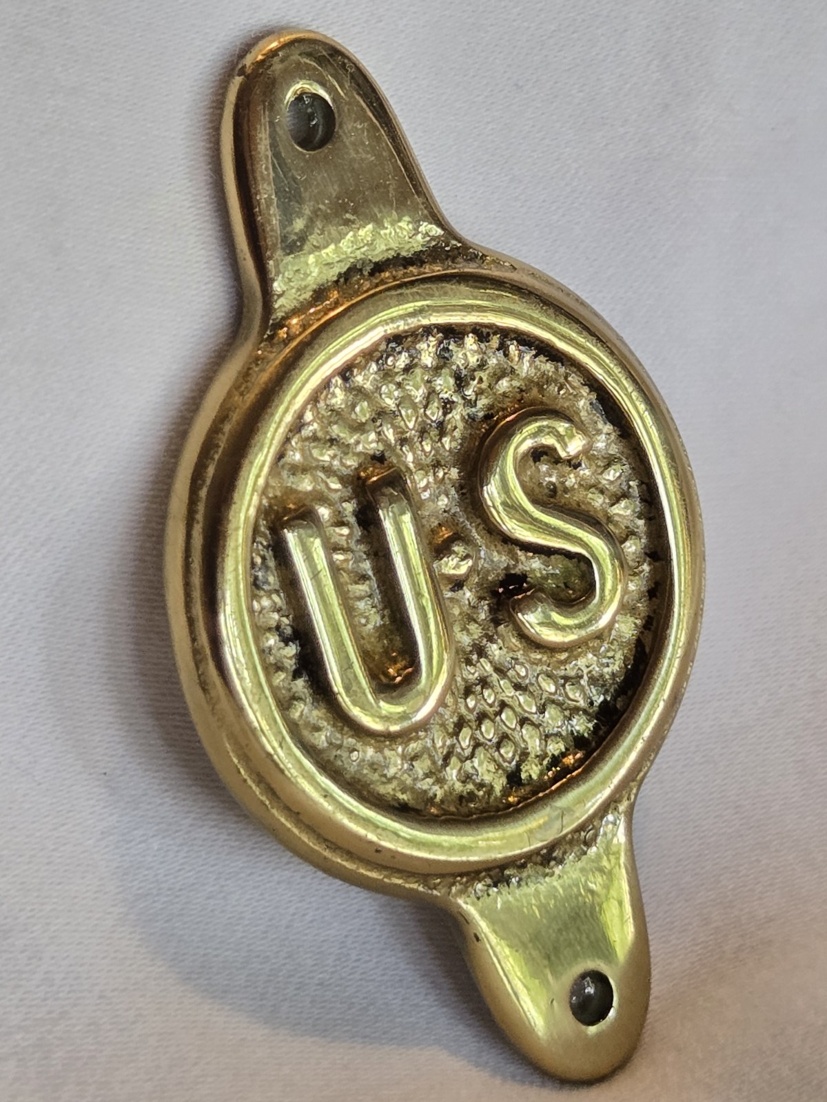 Beautiful Civil War U.S. Bit Bridle Boss Rosette Union Army Brass Tack Harness