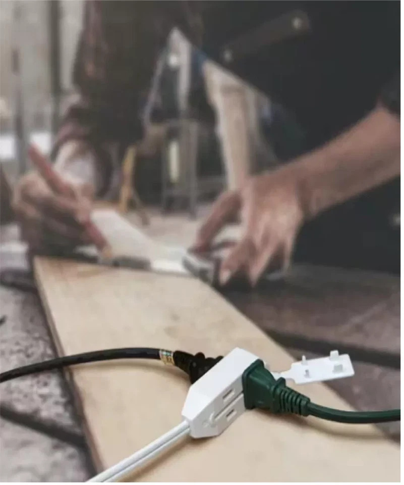 6 ft. 16/2 Light Duty Indoor Multi-Outlet Extension Cord, White