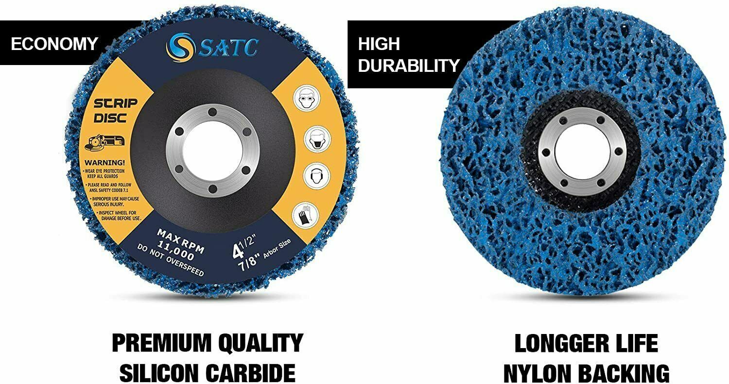 3PCS Poly Strip Clean Disc 4-1/2" x7/8" Easy Paint Stripping Rust Removal Wheels