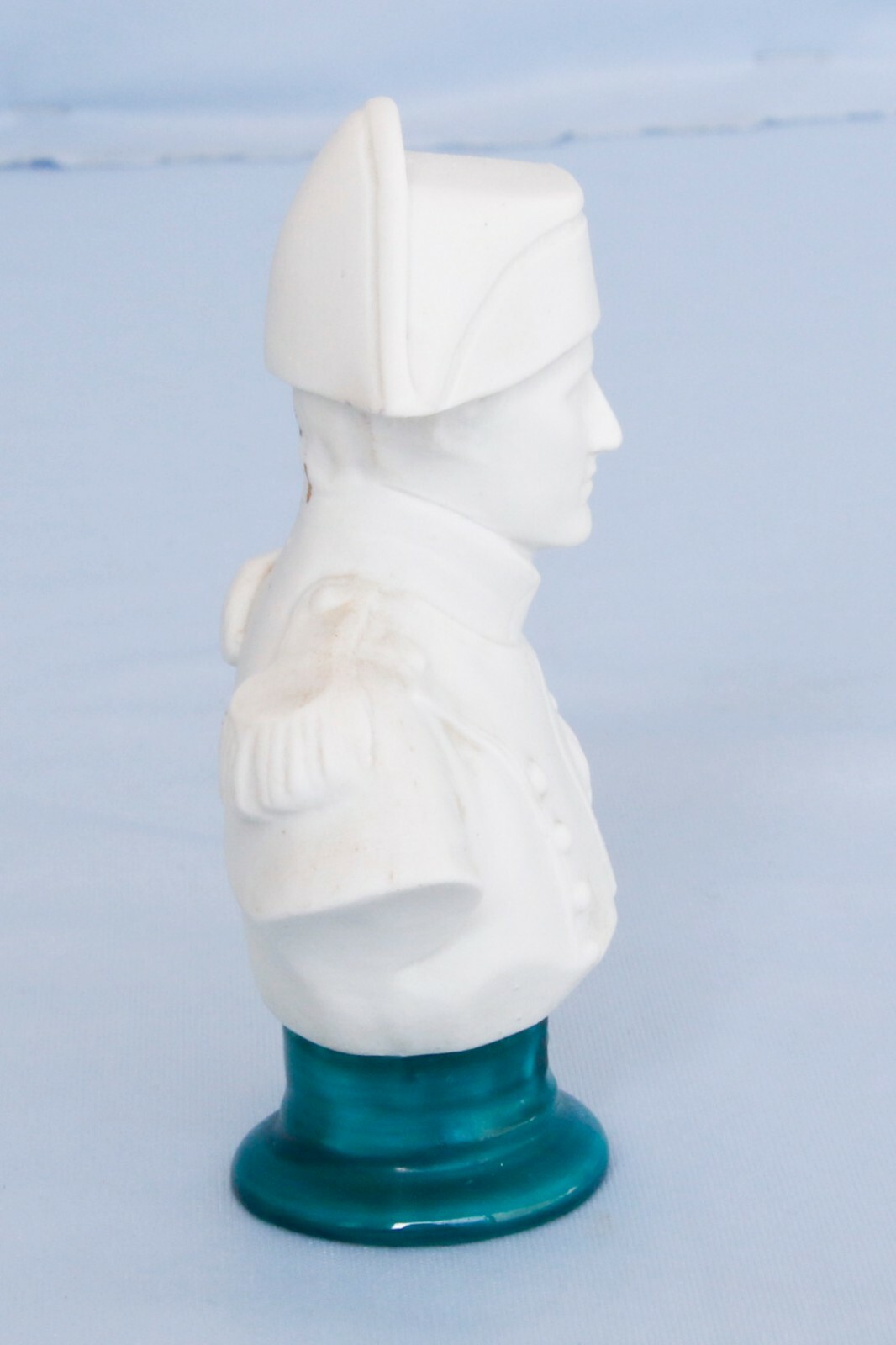 Antique White Bisque Porcelain Bust French Emperor Napoleon Bonaparte Waterloo