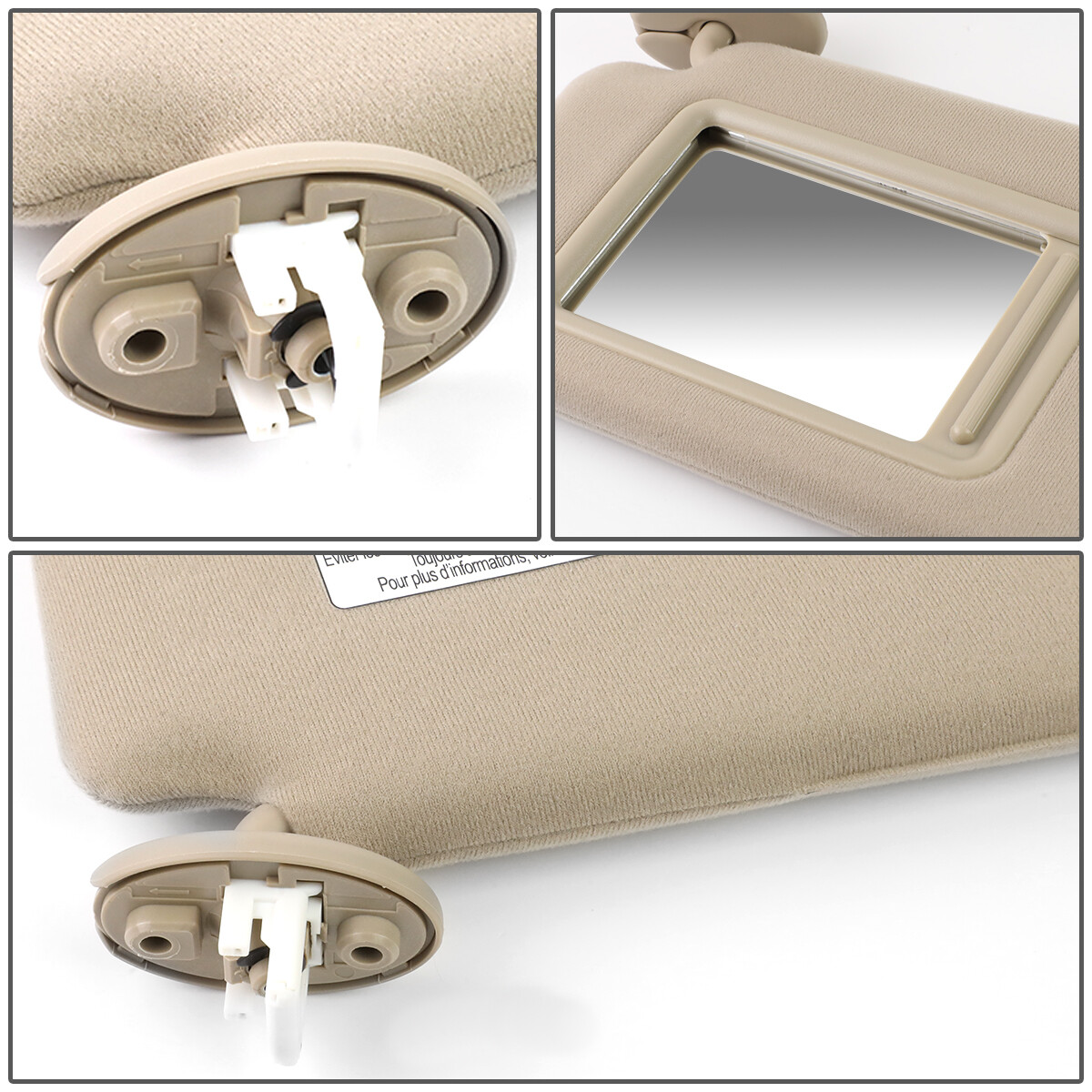 [LEFT/DRIVER SIDE]FOR 09-16 TOYOTA VENZA FACTORY STYLE SUN VISOR SUNSHADE TAN