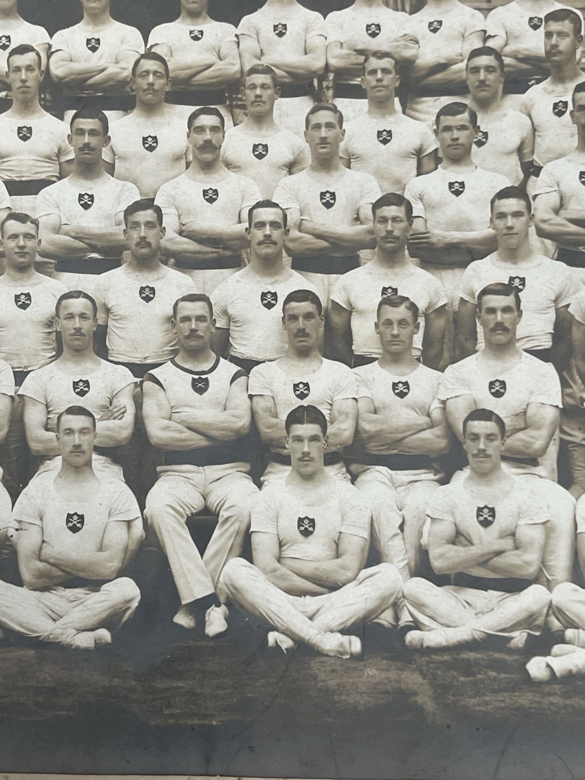 The Royal Welsh Welch Fusiliers Gymnasium Team Black & White Photograph Mounted