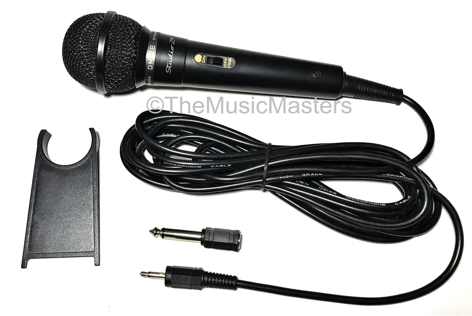 DJ Karaoke PA Computer Podcast Mic MICROPHONE w/Table Stand & 1/4" Plug Adapter
