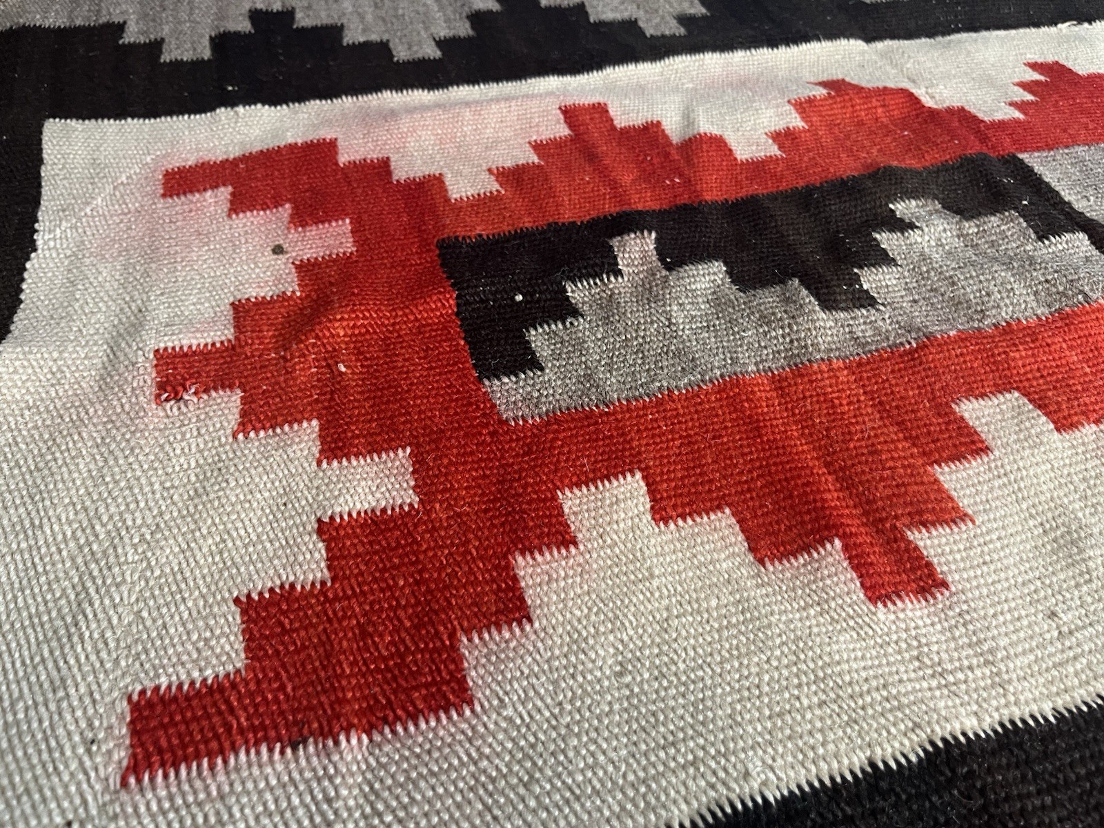 Antique Estate Navajo Ganado Weaving Approximately 72” X 49” Just $399!