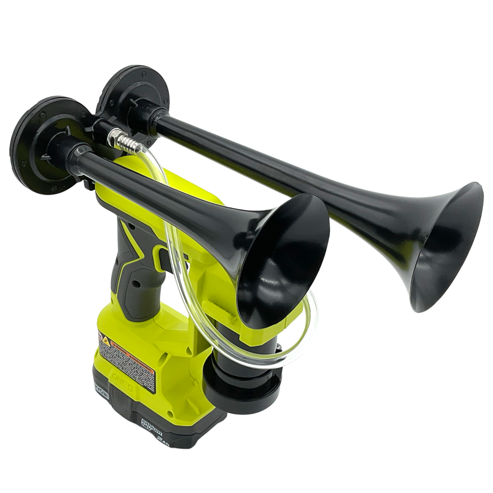 For Ryobi 18V Drill Train Air Horn Dual Black Air Trumpets Double Loud Trumpet