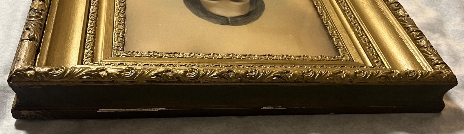 19c Charcoal Portrait Beautiful African American Women signed DE Fogarty