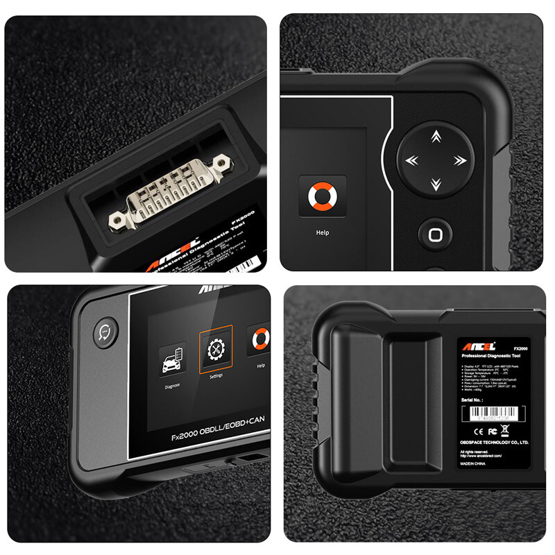 FX2000 OBD2 Scanner Code Reader for Engine Transmission ABS SRS