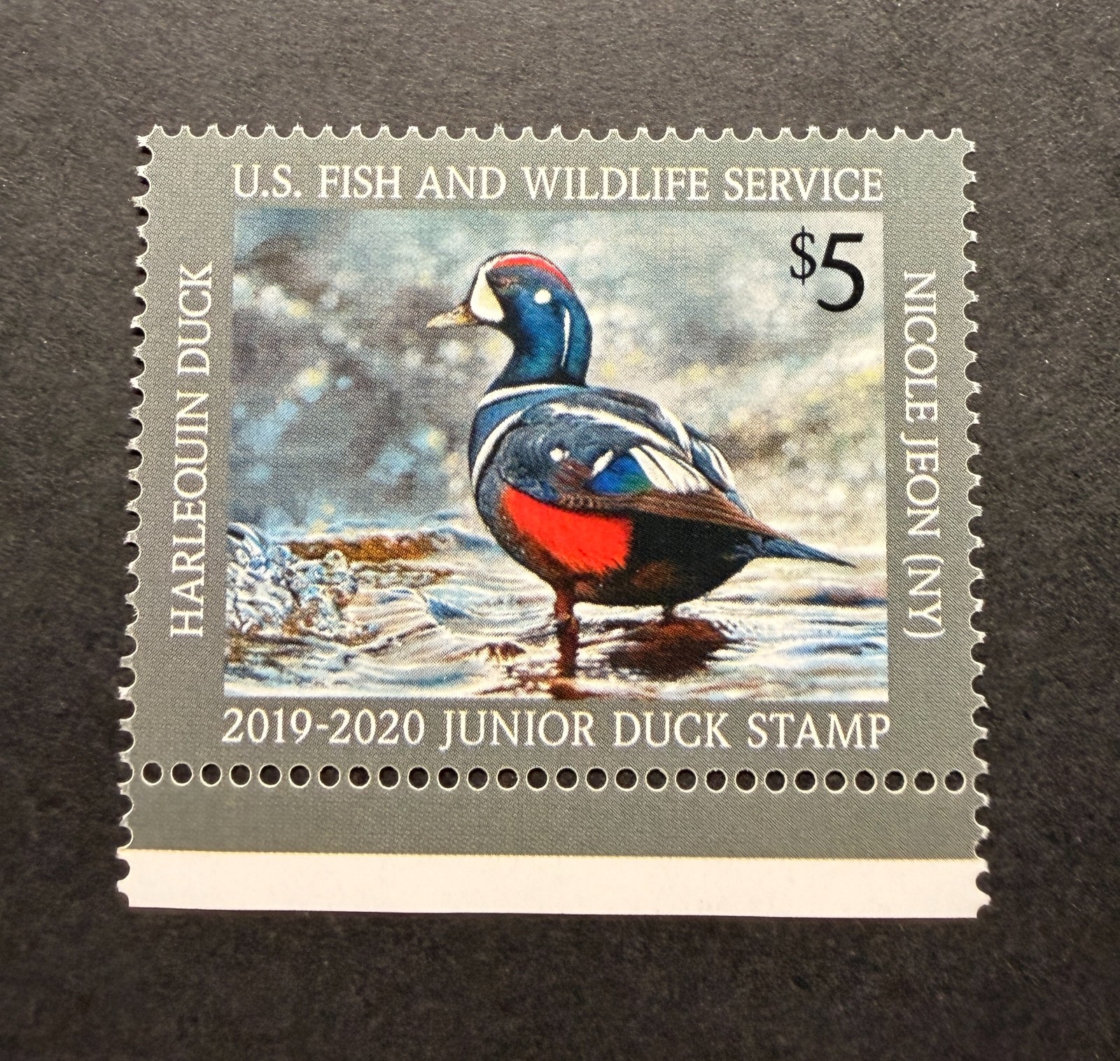 WTDstamps - #JDS27 2019 - Junior Duck Stamp **Nicole Jeon**  Mint OG NH