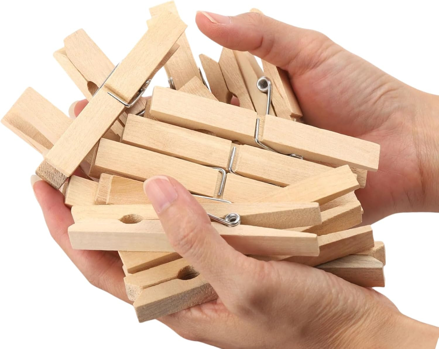 Wood Clothes Pin,Natural Birchwood Clothespins,Strong Grip,Heavy Duty Outdoor Cl