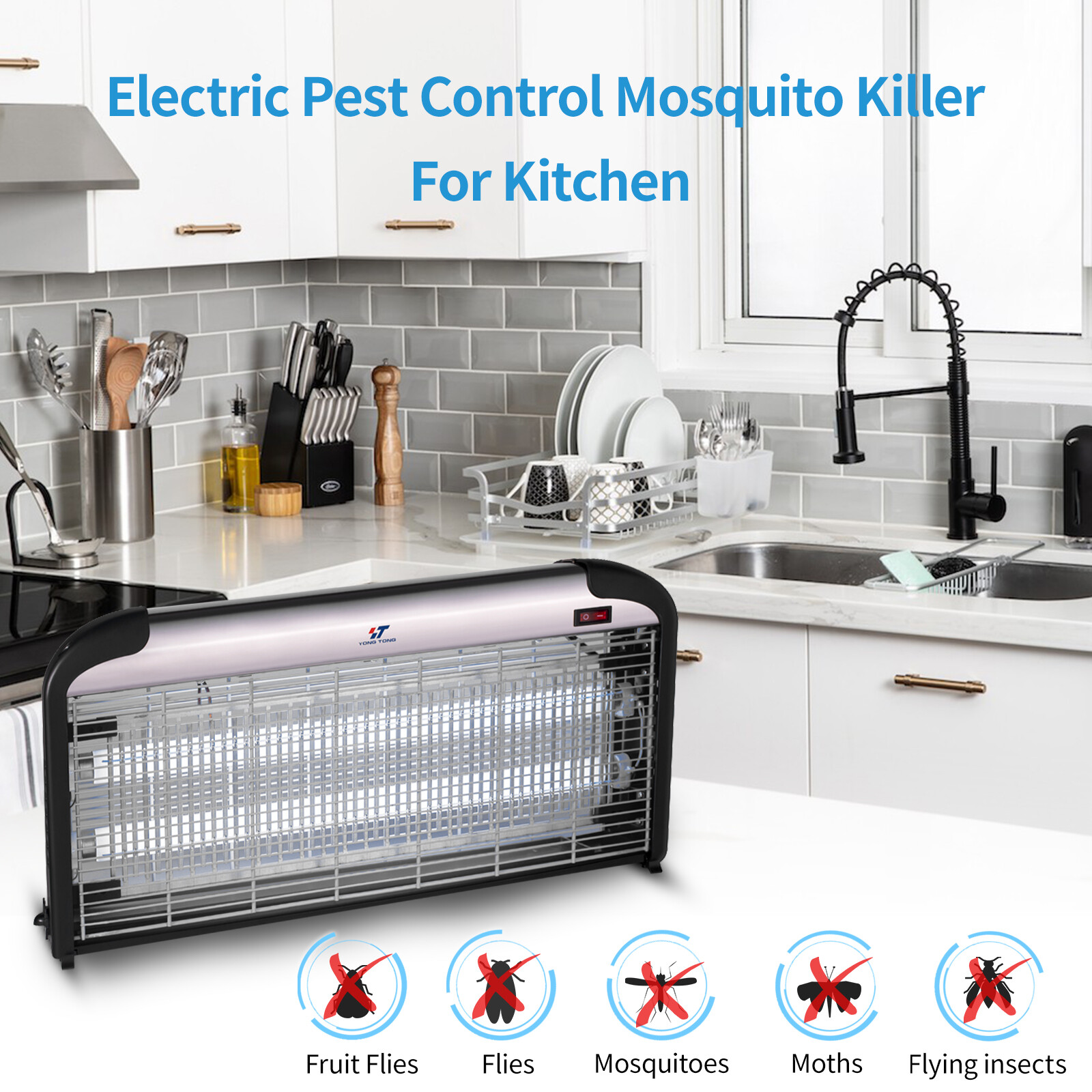 2 Pack 20/30/40W UTube Electronic Mosquito Killers Fly Pest Control Bug Zapper