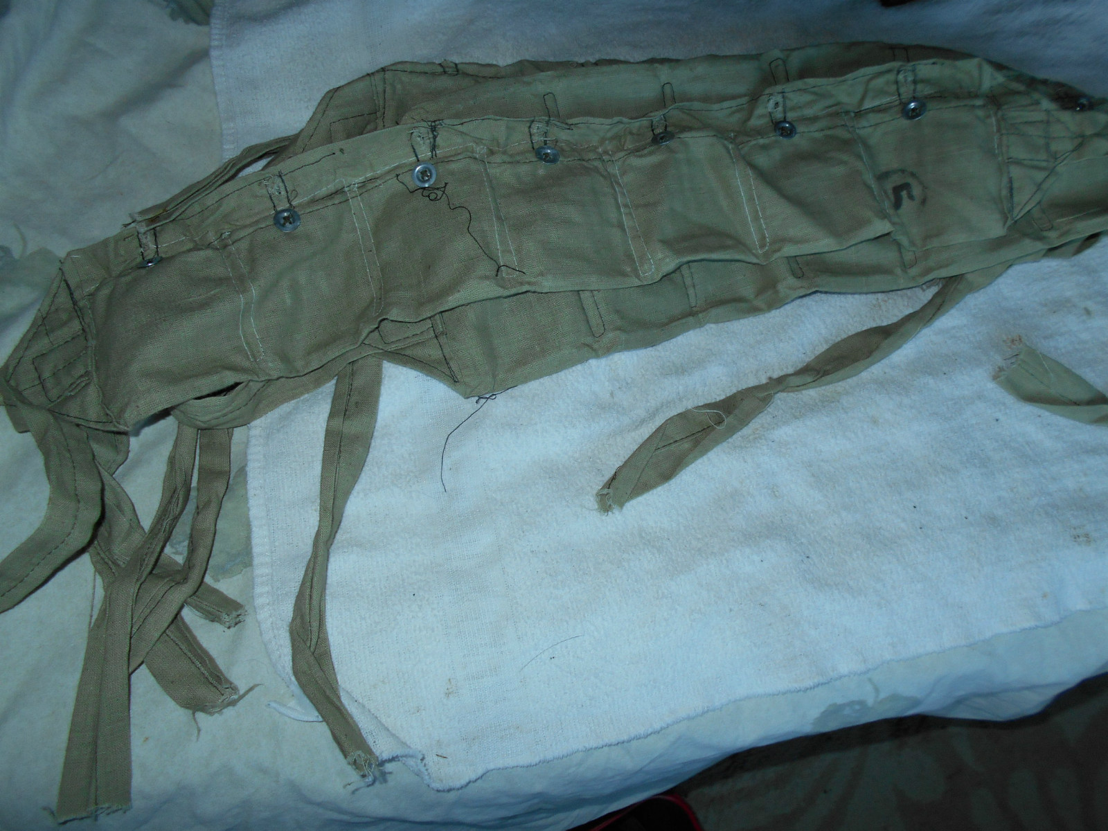 original 10 rd 7 pocket fieldgrau 8mm mauser ammunition bandolier Wehrmacht?