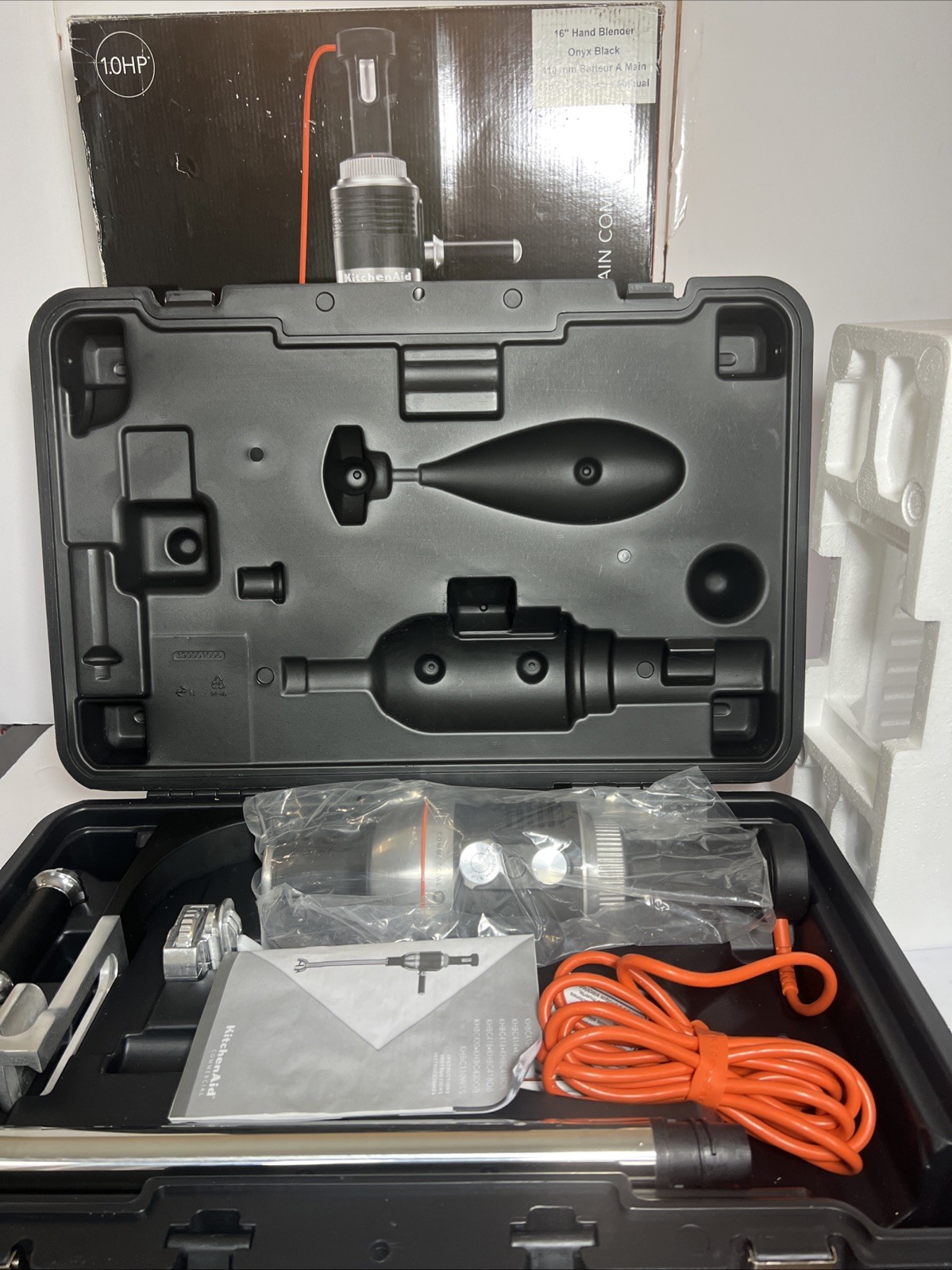 KitchenAid 1HP Commercial Immersion Blender KHBC416OB 16” Heavy Duty NSF