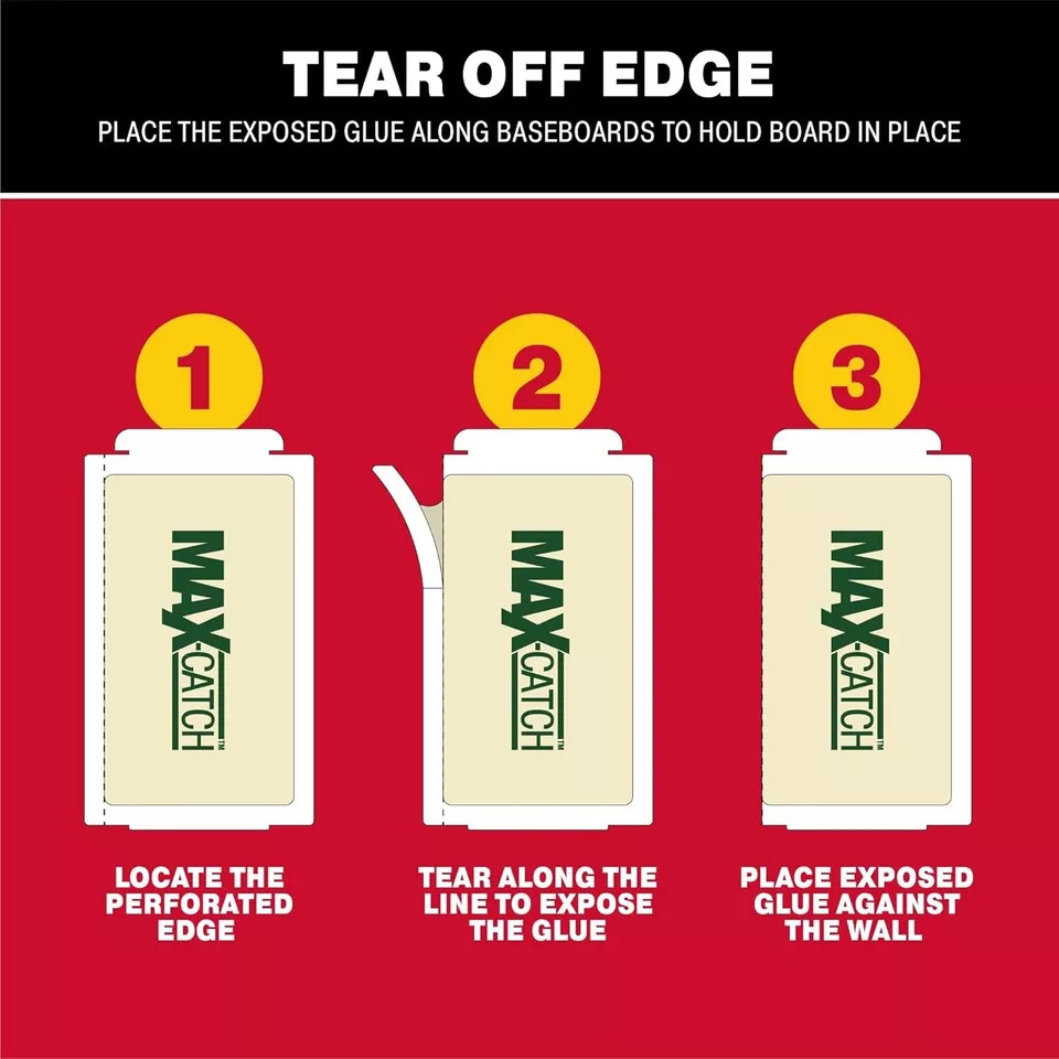 MaxCatch Glue Traps 72MAX Pest Boards Catch Mice, Water-bugs & Insects