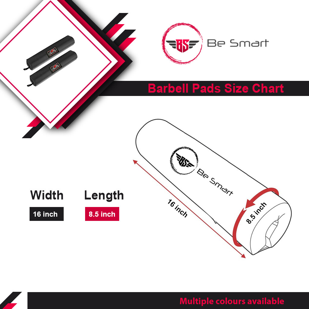 Be Smart Barbell Squat Pad - Great for Squats, Lunges, Hip Thrusts,WeightLIFTING