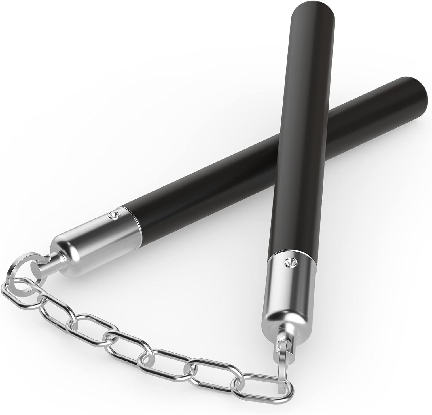 Professional Rubber Training Nunchucks with Steel Chain for Adults and Pros