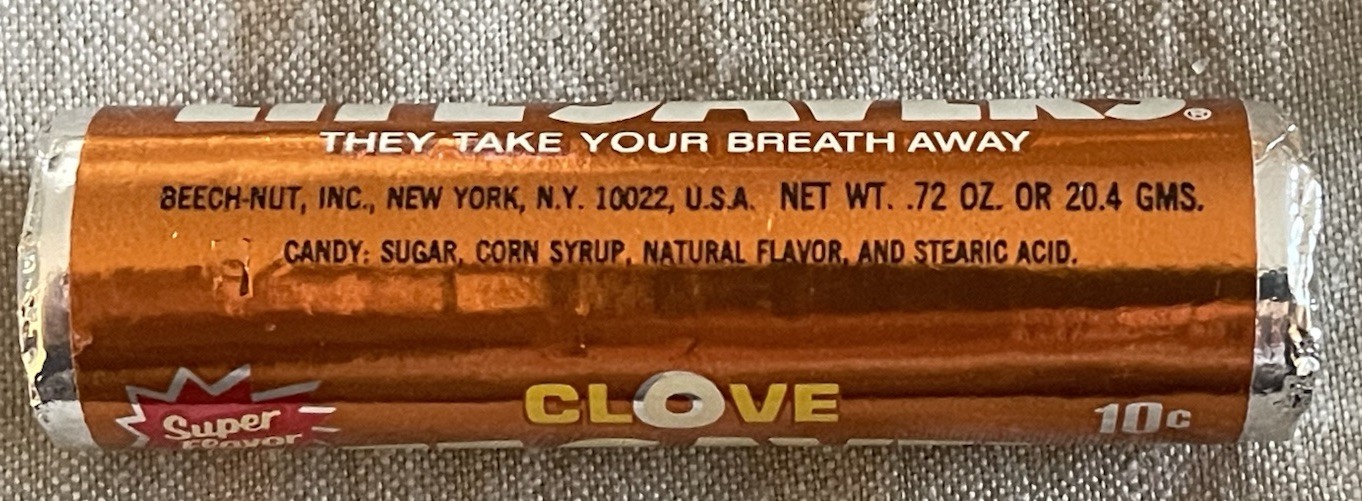 Vintage 1970’s CLOVE LIFE SAVERS CANDY ROLL Unopened New Old Stock Mint Cond!!