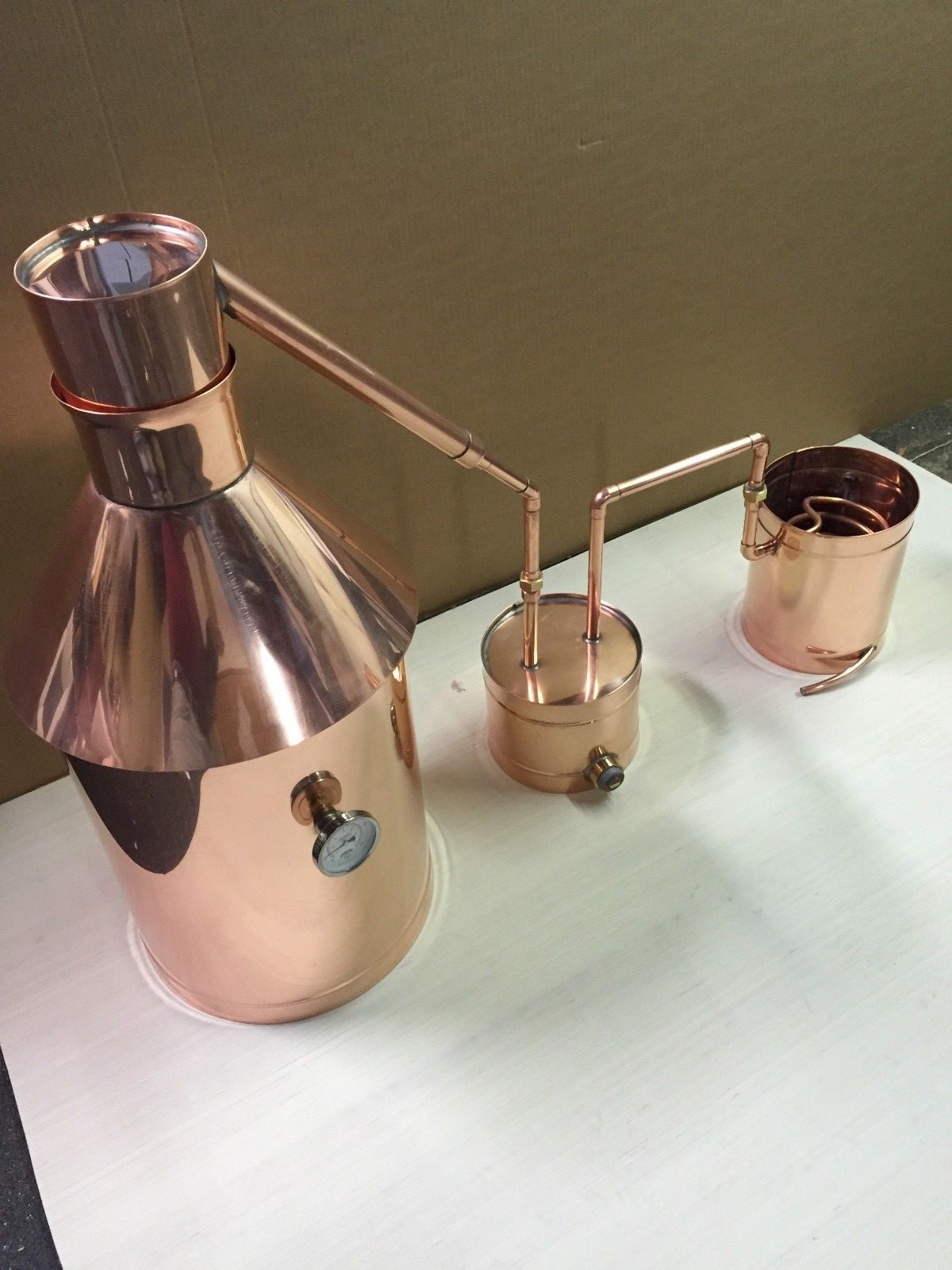 6 Gallon Copper Moonshine Still+Thumper+Worm-Heavy 20oz Copper Private Listing!