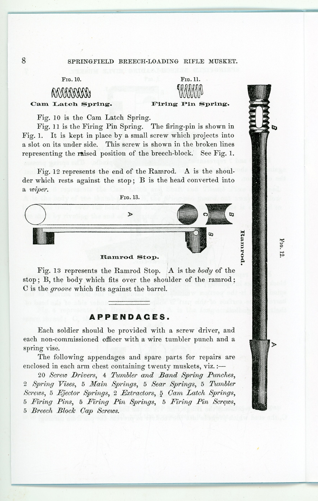 Indian Wars Manual for 1868, 72, 84 Springfield Reprint