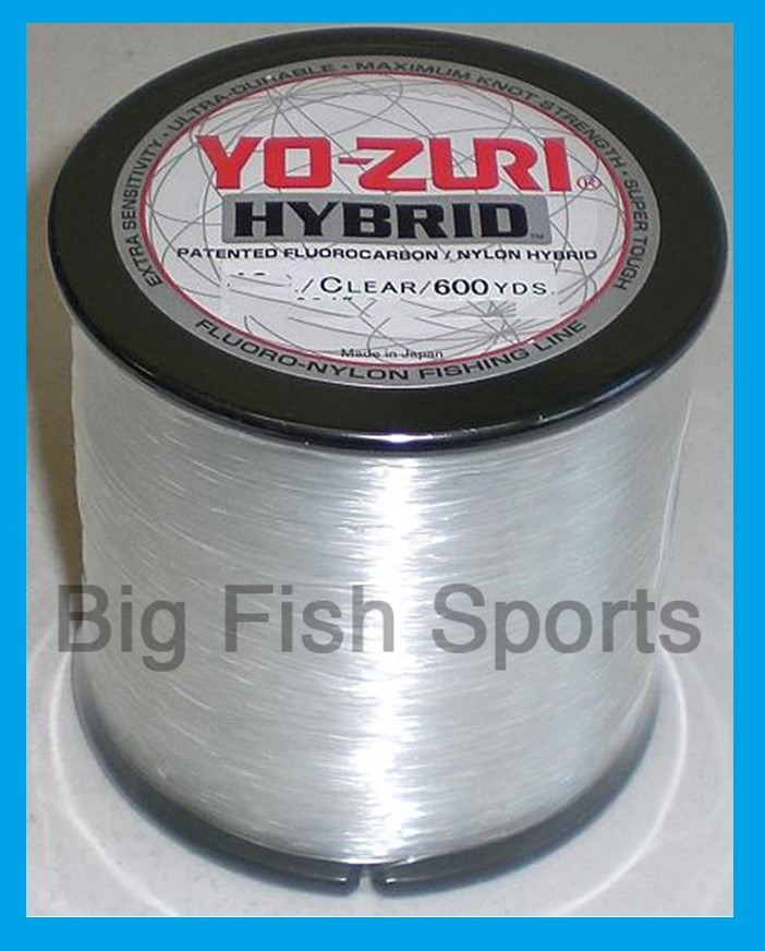 YO-ZURI HYBRID Fluorocarbon Fishing Line 600yd CLEAR COLOR NEW! PICK YOUR SIZE