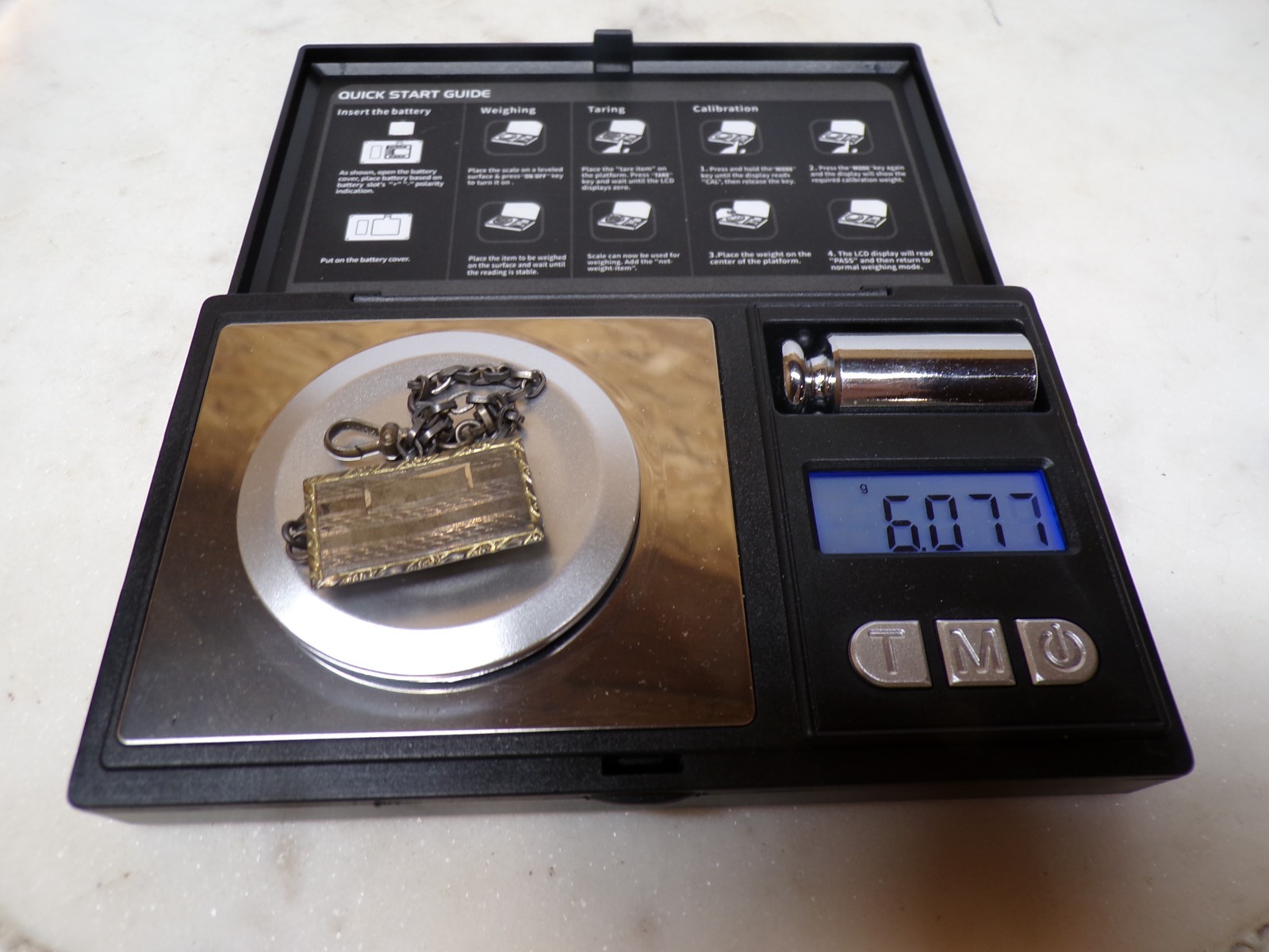 GLP George L Paine Co Sterling Beltogram Art Deco Belt Loop Chain