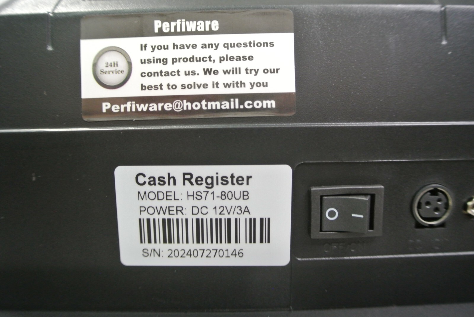 Perfiware Cash Register with Cash Drawer & Receipt Printer HS71-80UB