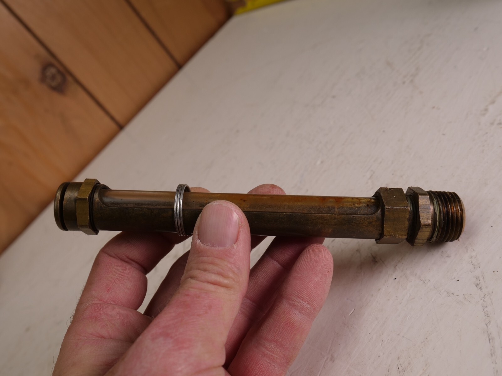 LOT OF 4 BRASS GLASS VINTAGE SIGHT GUAGES DRIP OIL FARM WELL PIVOT