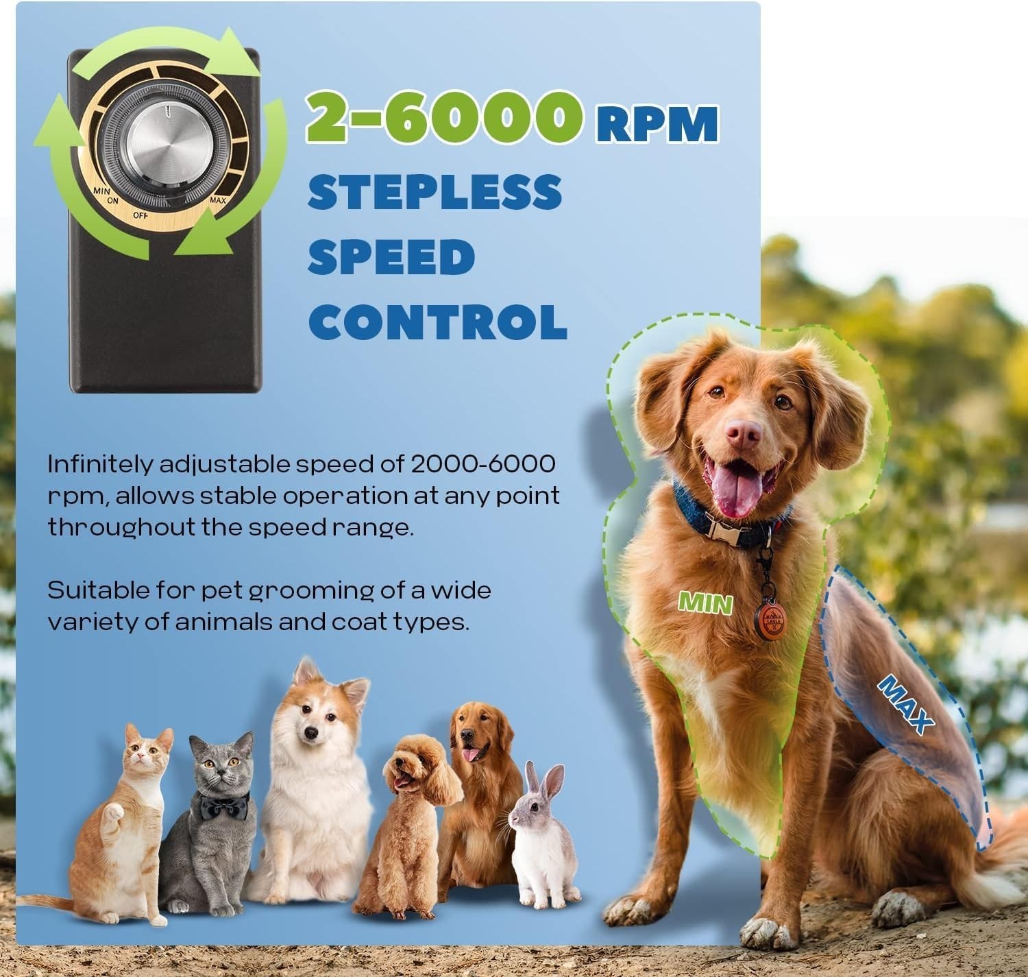 Heavy Duty Electric Pet Clippers for Thick Coats, Large Dogs, Horses & Livestock