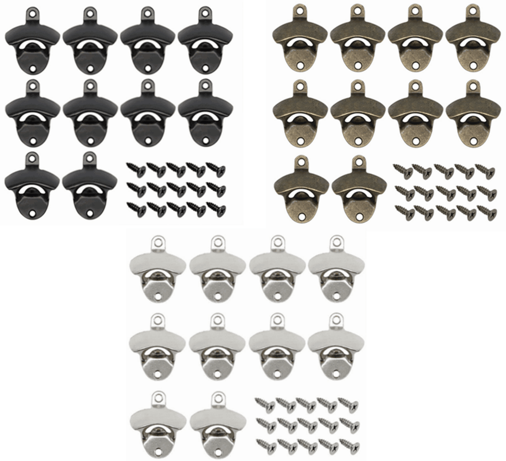 10 pcs NEW Stainless Steel silver Wall Mount Beer soda Bottle Opener with Screws