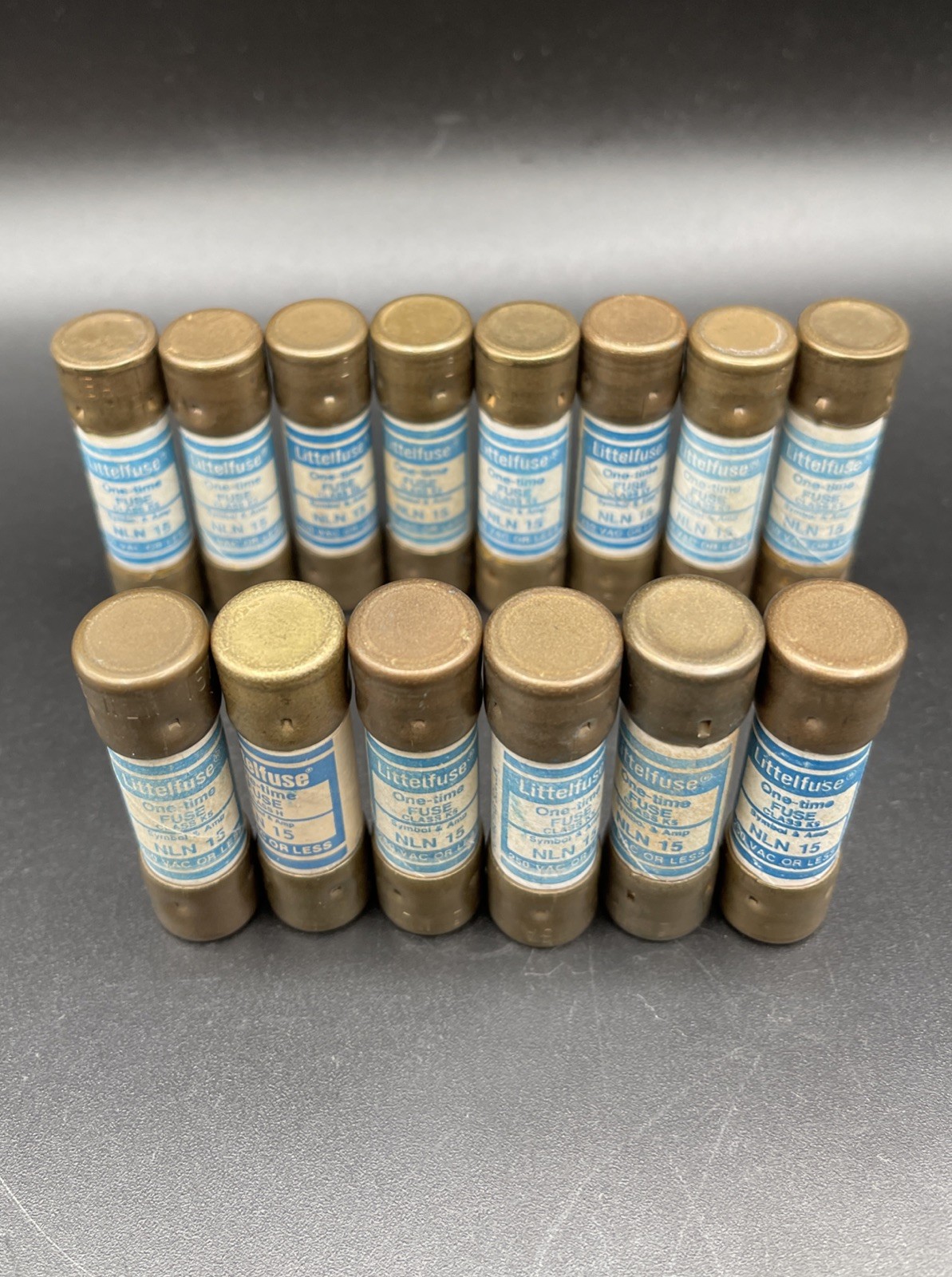 Littelfuse NLN 15 NLN15 NLN-15 One-Time Fuses 250 V Cl K5 Fast-Acting Lot Of 14