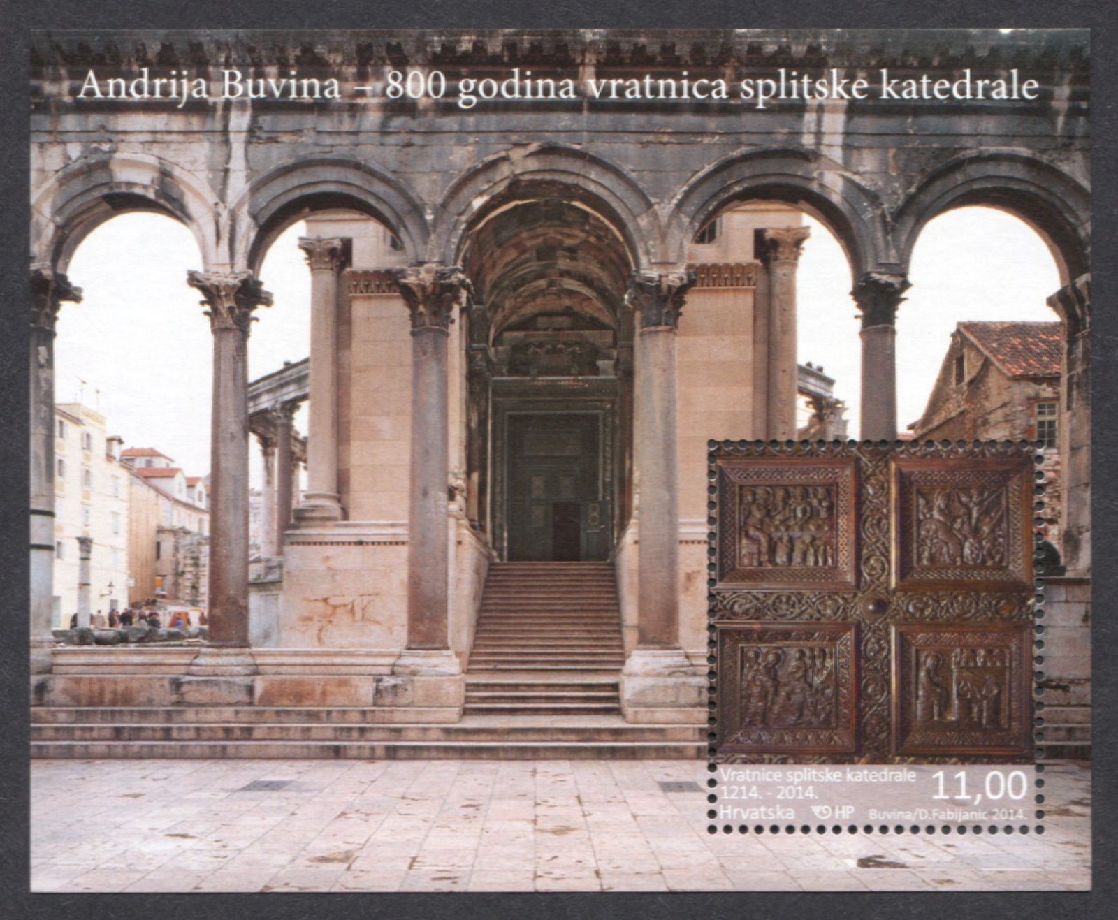 Croatia Sc# 920, Religion - 800th Anniv. of Split Cathedral VF/XF MNH Mini-Sheet