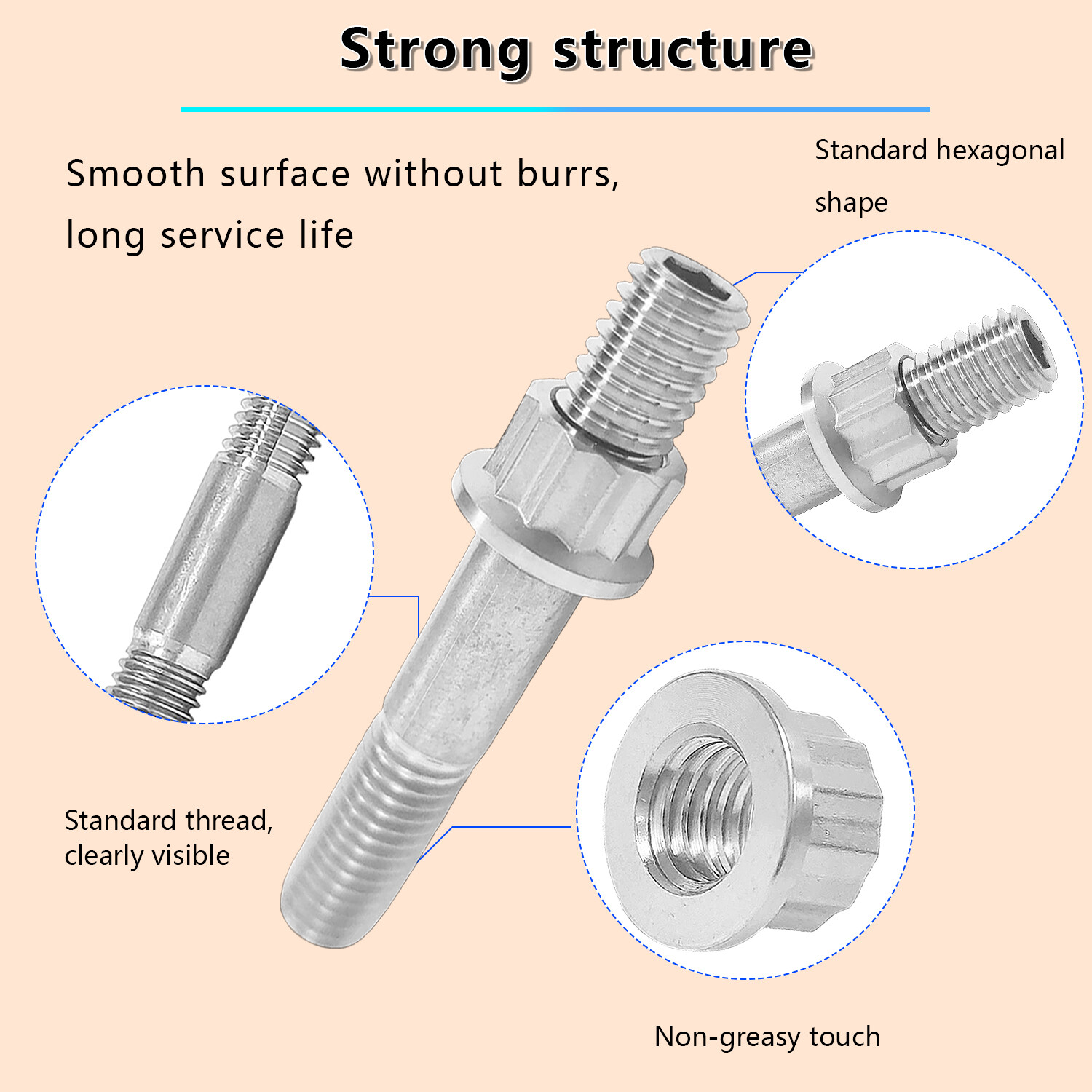 Titanium Head Studs Bolt Nut Kit for Yamaha Blaster 200 YFS200 1988-2006