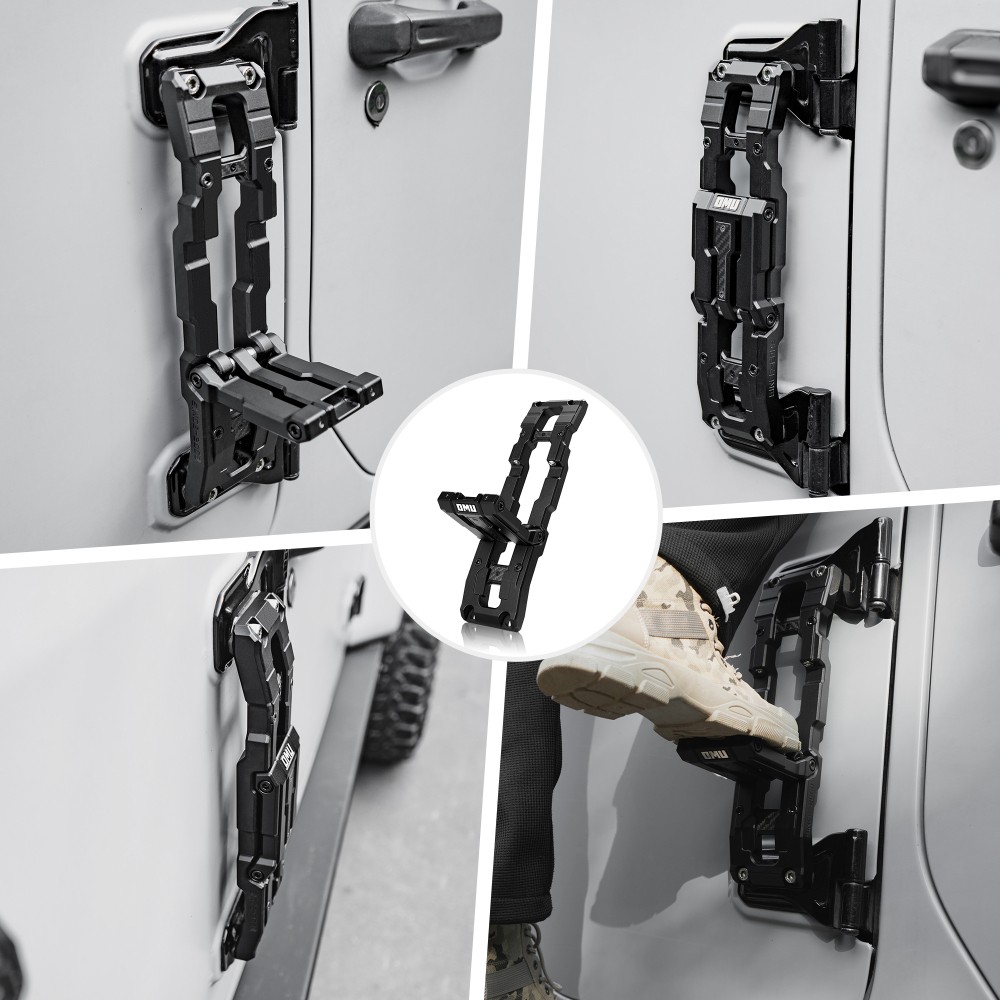 Foldable Carbon Fiber Door Hinge Step for 07-26 Jeep Wrangler JK JL Gladiator JT