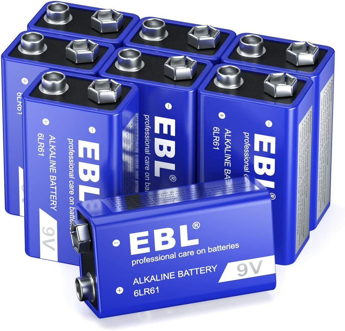 EBL 9V Alkaline Battery 6LR61 Batteries 9 Volt Ultra Long Lasting Leak Proof Lot