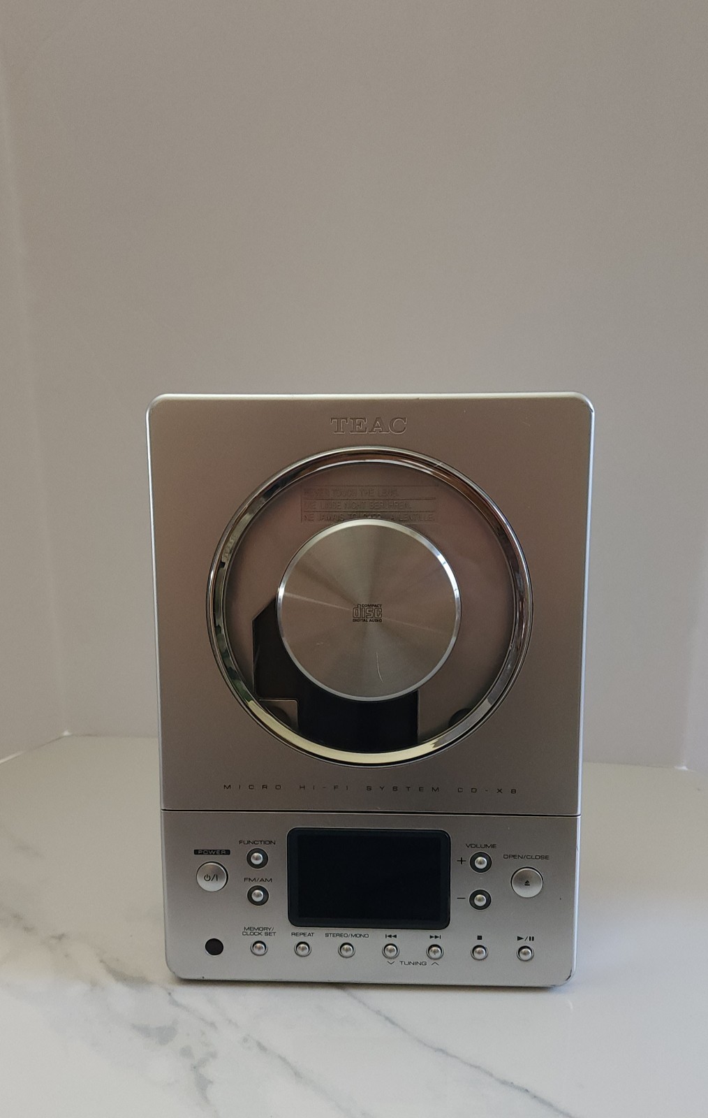TEAC Micro Hi-Fi System CD-X8 Silver Receiver/CD Player