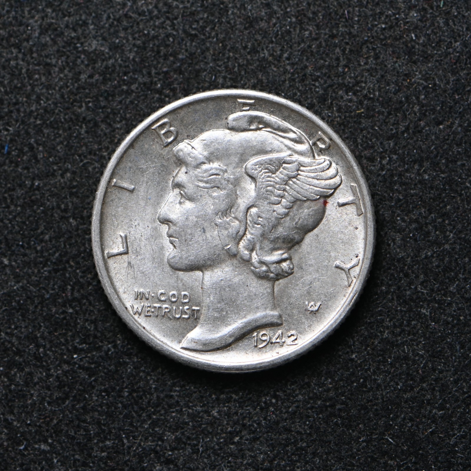 1942-S Mercury Silver Dime AU+ (bb18927)