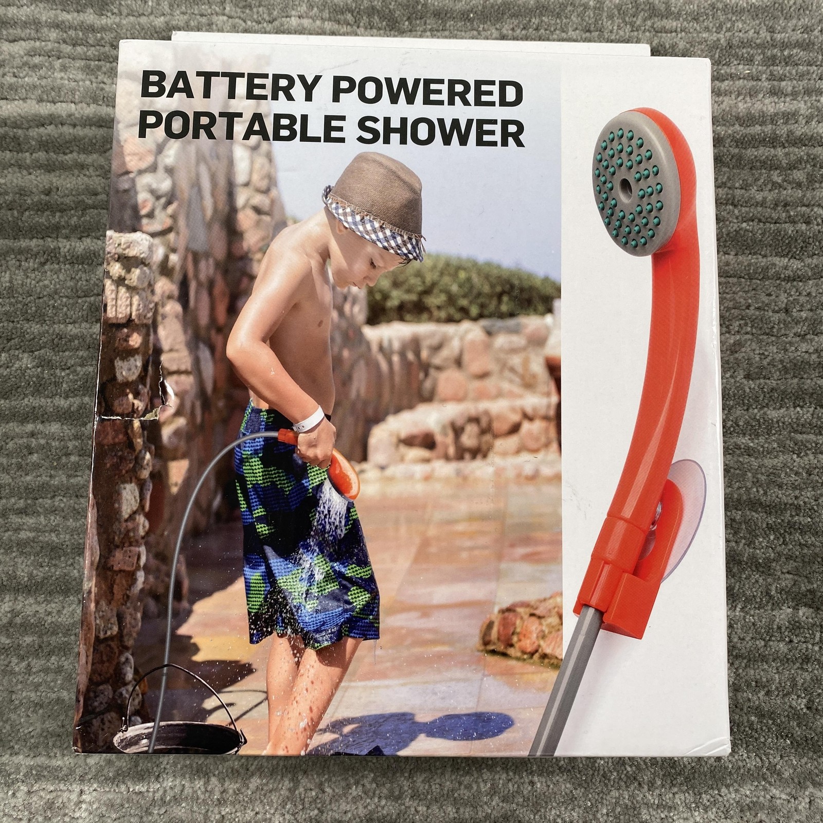 Ivation Battery Powered Portable Shower USB Rechargeable Camping Outdoor Travel