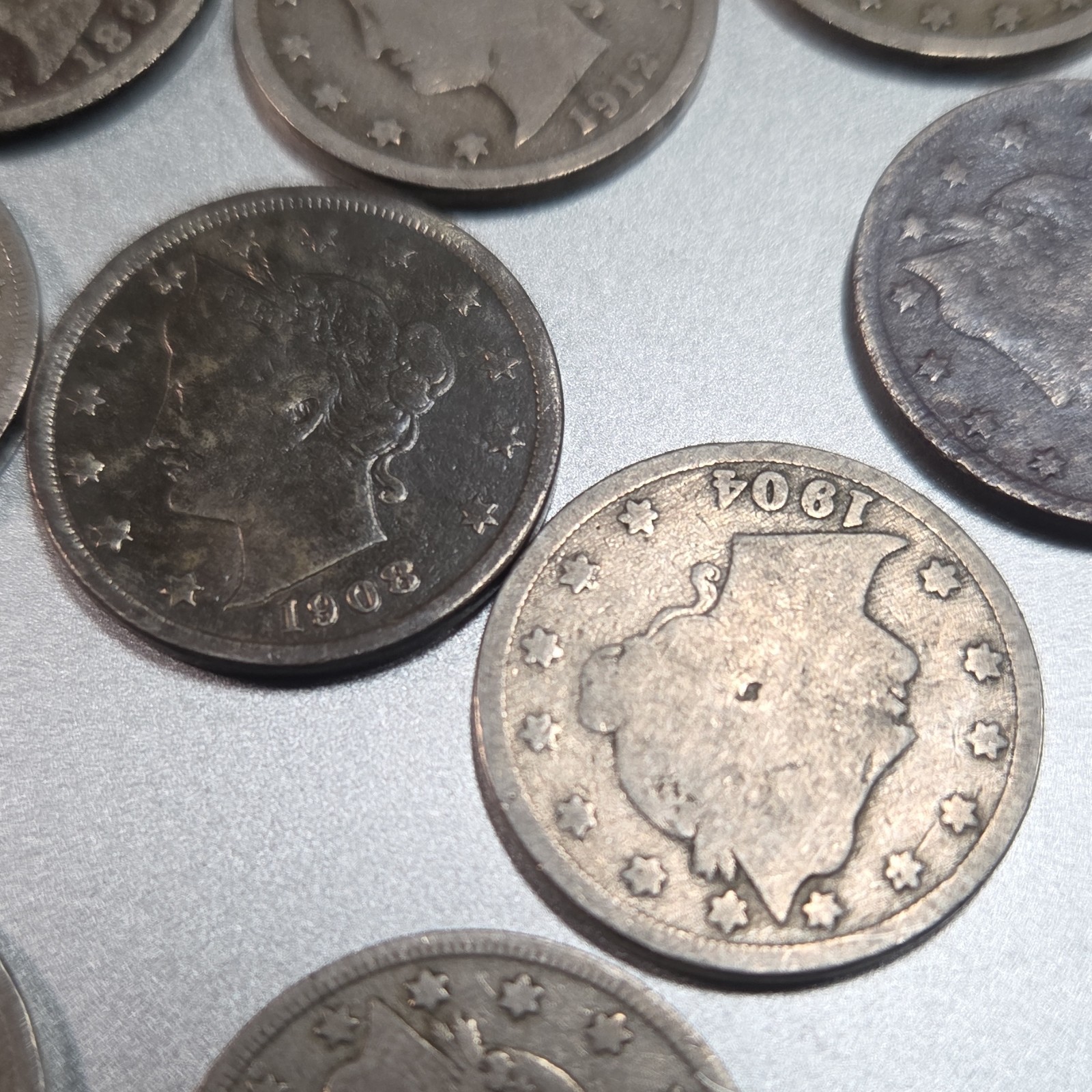 Liberty V Nickel Lot (20 Coins) Better Grade 1890s–1912 Incl 1912D Strong Detail