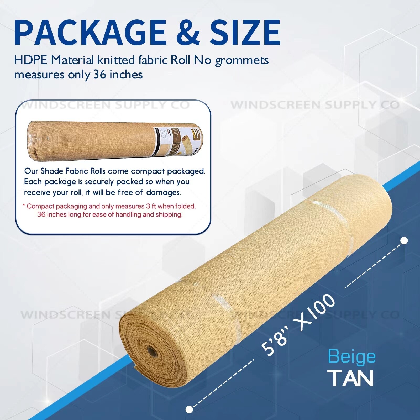 5'8" X 100 ft. Shade Roll Sun Shade 85% UV Blockage, Greenhouse Netting