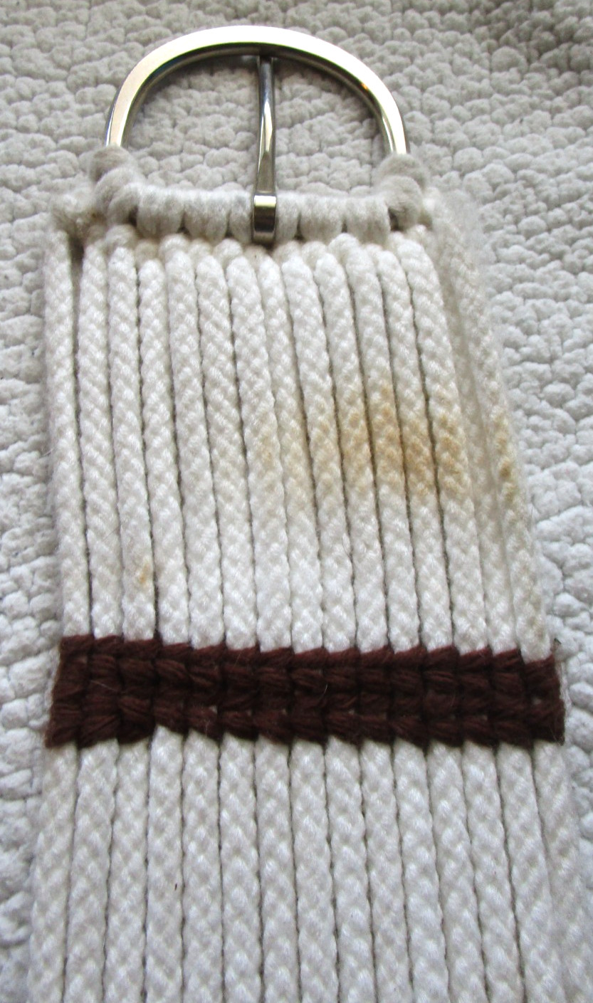 3 WESTERN ROPE CINCHES WHITE, GREEN AND BROWN 29 29 27.5''
