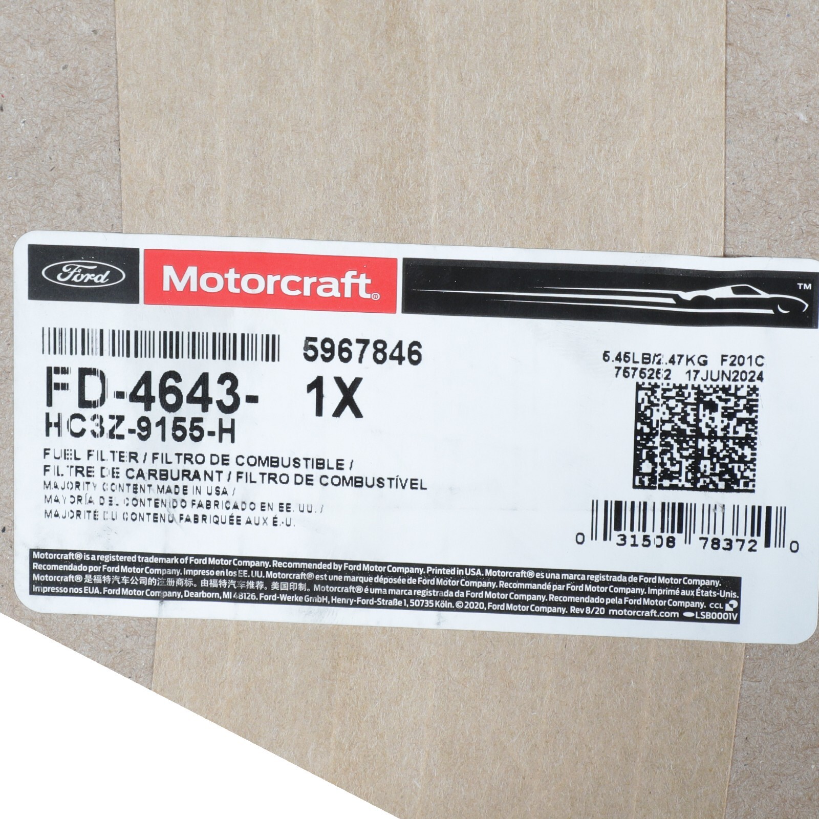 OEM NEW Ford F-250-550 Super Duty 2017-2023 Fuel Filter HC3Z-9155-H