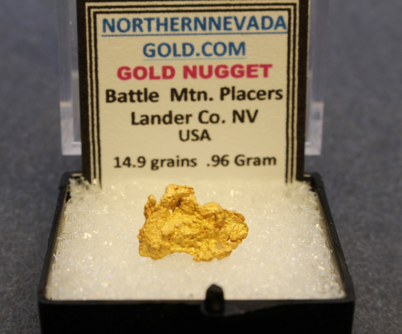 Gold nugget 0.96 Gram Battle Mtn. Placers Lander Co. NV