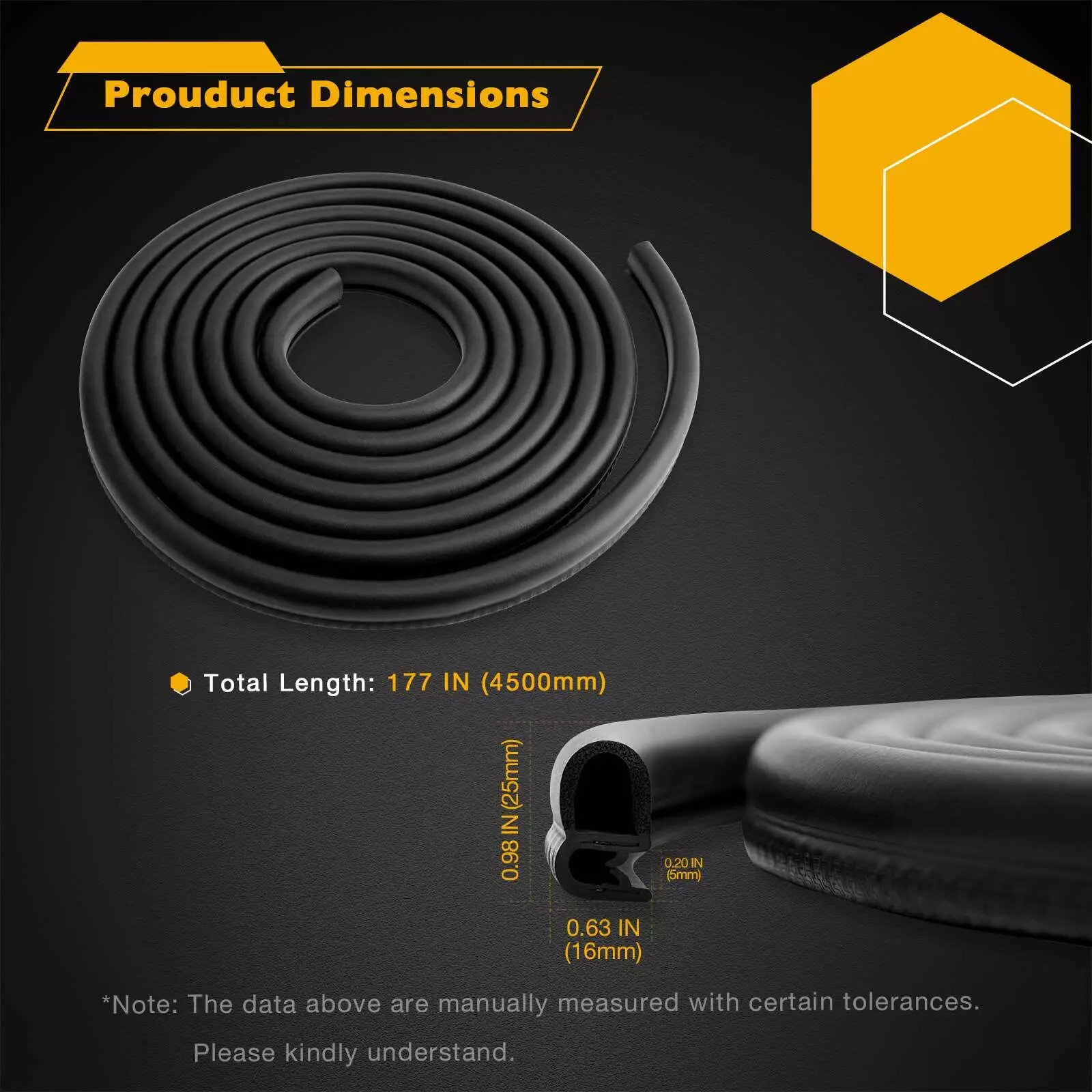 2X Rubber Door Weatherstrip Seals Set Fits Chevy GMC Suburban C/K 1500 2500 3500