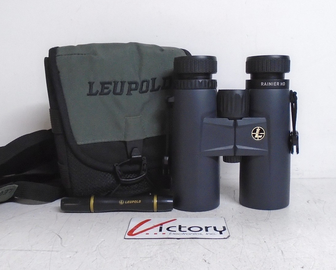 Leupold Rainier HD 10 x 42 Binocular w/ Lens Pen & Chest Harness Case | Black